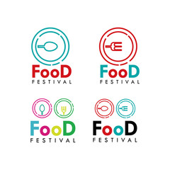Food Festival Logo Vector Template Design Illustration