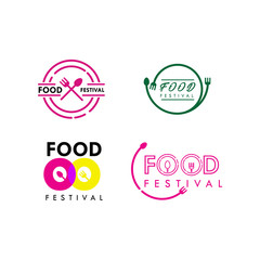 Food Festival Logo Vector Template Design Illustration