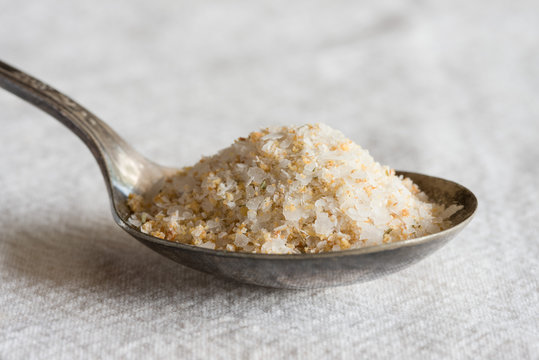 Garlic Salt on a Vintage Spoon