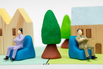 土地　境界トラブル　不動産　イメージ