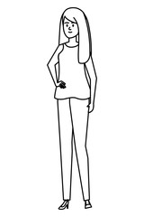 beautiful young woman avatar character