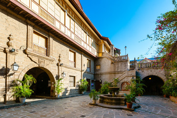 Colonial courtyard in Intramuros Manila, Philippines	