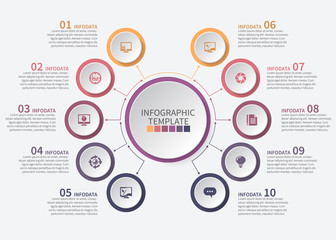 Abstract 3D Paper Infographics. Business template .Vector illustration