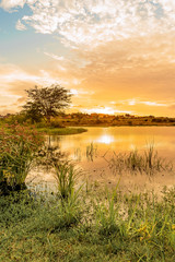 Beautiful and colorful sunset at Alto do Moura, Caruaru, Pernambuco, Brazil.