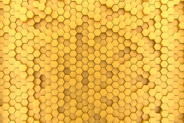 3d yellow honeycomp simple minimal 