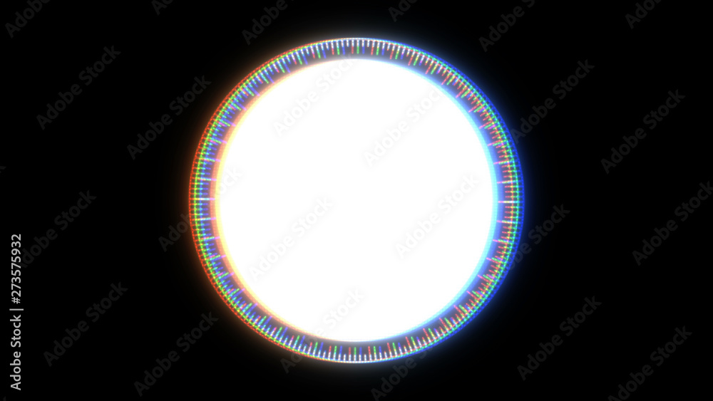 Leinwandbilder HUD Futuristic Spin Circles Crosshair Element Shape Target Monitor User Communication Interface Concept. Virtual Abstract Hi Technology UI Interactive Screen Illustration Design.
