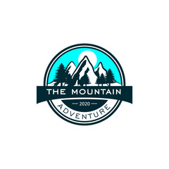 Vintage Mountain Logo Template