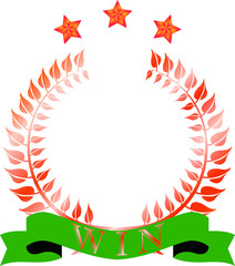 Illustration of a victory three-star Copper laurel 