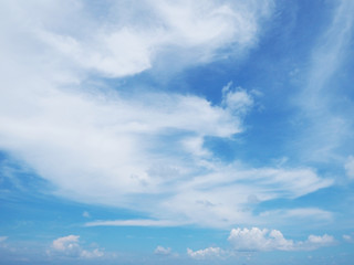 Blue sky and white cloud