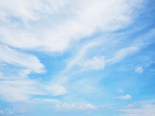 Naklejka na ściany i meble Blue sky and white cloud