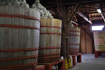 日本の古い味噌蔵