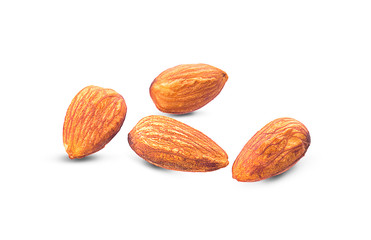 almond nuts isolated on white background