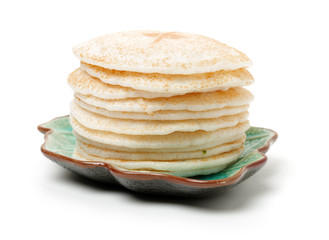 Japanese rice cracker on White Background