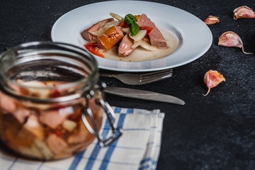 Czech pickled sausages