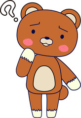 Full-length illustration of the cute Bear character 