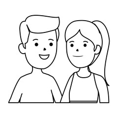 young boy shirtless with cute woman couple