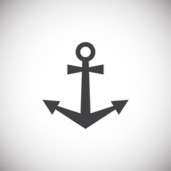 Anchor icon on background for graphic and web design. Simple illustration. Internet concept symbol for website button or mobile app.