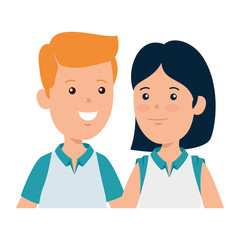 young boy with cute woman couple