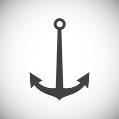 Anchor icon on background for graphic and web design. Simple illustration. Internet concept symbol for website button or mobile app.