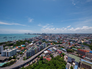 The skyline of Pattaya, Thailand