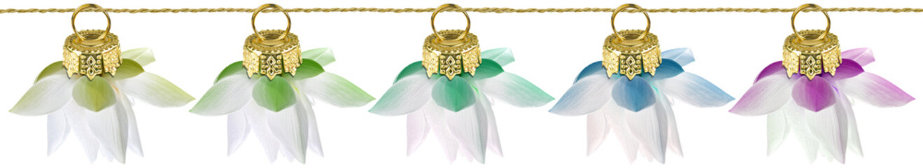 guirlande de fleurs de lotus 