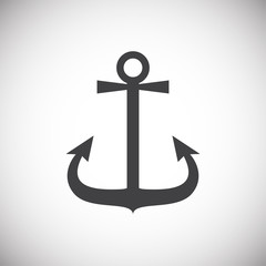 Anchor icon on background for graphic and web design. Simple illustration. Internet concept symbol for website button or mobile app.