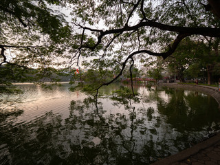 Hoàn Kiếm Lake in Hanoi, Northern Vietnam