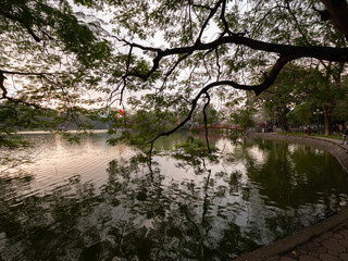 Hoàn Kiếm Lake in Hanoi, Northern Vietnam