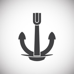 Anchor icon on background for graphic and web design. Simple illustration. Internet concept symbol for website button or mobile app.