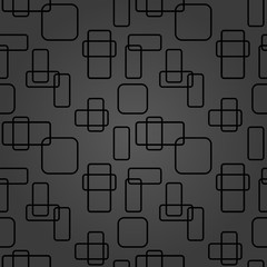 Fototapeta premium Seamless dark background for your designs. Modern ornament. Geometric abstract pattern