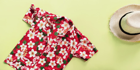 summer straw man's hat songkran floral skirt - 273589390