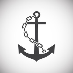 Anchor icon on background for graphic and web design. Simple illustration. Internet concept symbol for website button or mobile app.