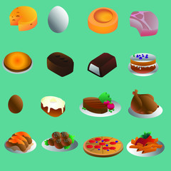 Food and drink modern vector gradient design