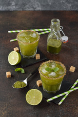Matcha green tea lemonade