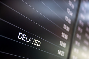Boarding time monitor screens delayed