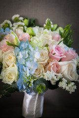 close up of wedding bouquet