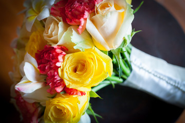 Bride bouquet. Wedding decoration.