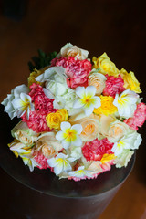 Bride bouquet. Wedding decoration.