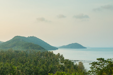 Fototapeta na wymiar morning at Koh Samui Viewpoint.