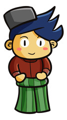 Cute and funny muslim man wearing 