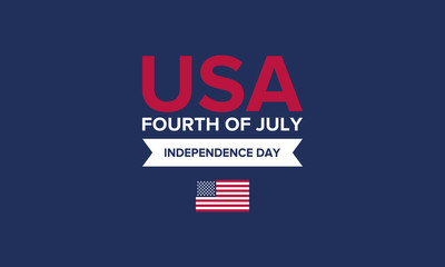 Independence Day in United States. Fourth of July. Federal holiday, celebrated annual in 4 July. Birthday USA as a free country. Patriotic design. Poster, greeting card, banner and background. Vector