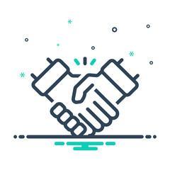 mix icon for handshake
