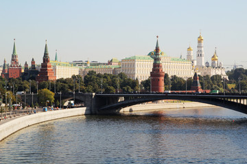 Obraz premium Widok na Kreml z Patriarshy Bridge, Rosja