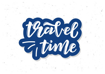 Travel time hand drawn lettering