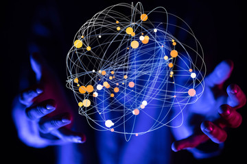 Global network concept. 3D rendering