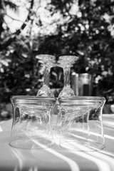 Dinner set. Fork, knife and spoon on the table