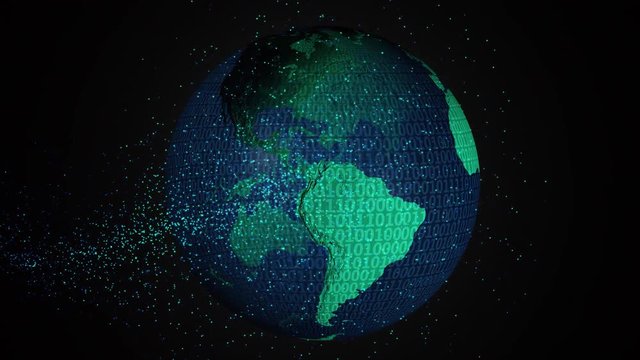 Digital 3d animated earth showing the borders of the country Zimbabwe and the capital Harare in 4K resolution at daytime
