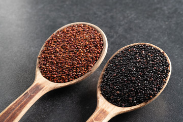Quinoa is red. Healthy eating concept