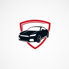 car secure logo designs concept, icon, element, and template for business