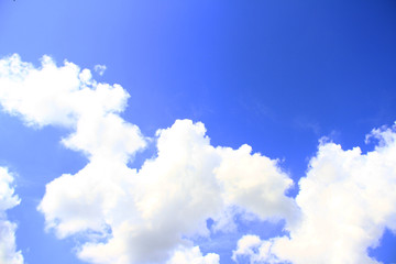 Blue sky and cloud view on chilling day.